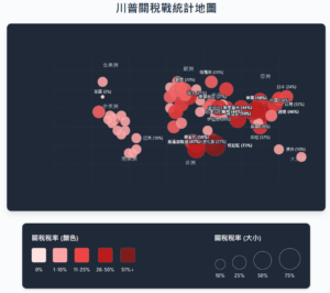 川普關稅戰統計地圖